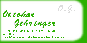 ottokar gehringer business card